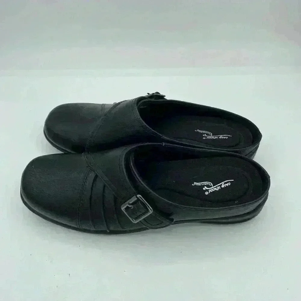 Easy Street Comfort Wave Black Mules Size 9 - Picture 3 of 5